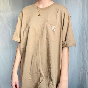 NWT Mens Carhartt Tan Oversized T-shirt
